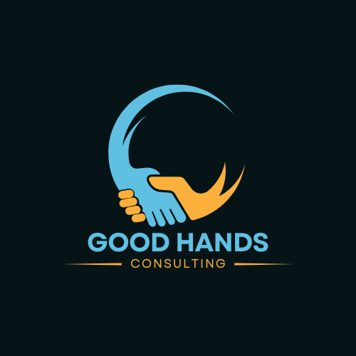 blue and black flat illustrative business company logo